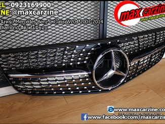 กระจังหน้า Mercedes Benz C Class W204 2007-2014 รุ่น Diamond สีดำ ไม่มีขอบ