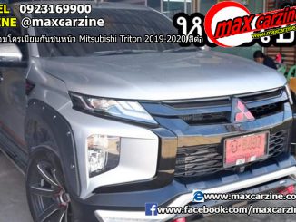 ครอบโครเมี่ยมกันชนหน้า Mitsubishi Triton 2019-2020 สีดำ