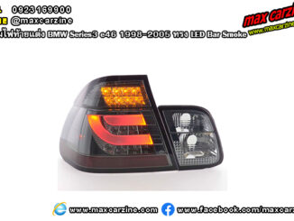 โคมไฟท้ายแต่ง BMW Series3 e46 1998-2005 ทรง LED Bar Smoke