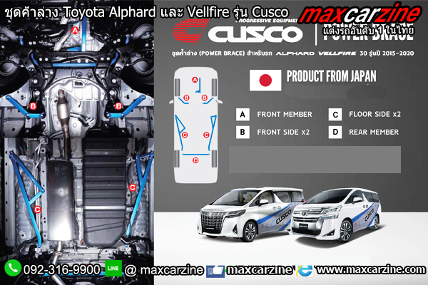 ชุดค้ำล่าง Toyota Alphard และ Vellfire รุ่น Cusco