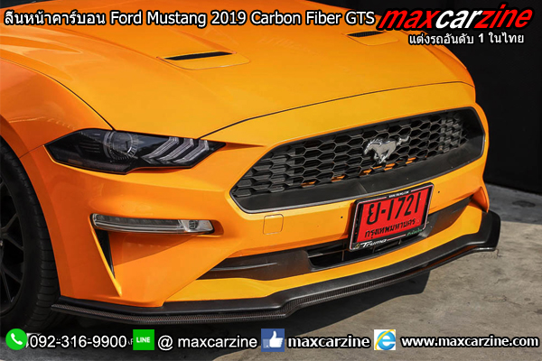 ลิ้นหน้าคาร์บอน Ford Mustang 2019 Carbon Fiber GTS ลิ้นหน้าคาร์บอน Ford Mustang 2019 Carbon Fiber GTS