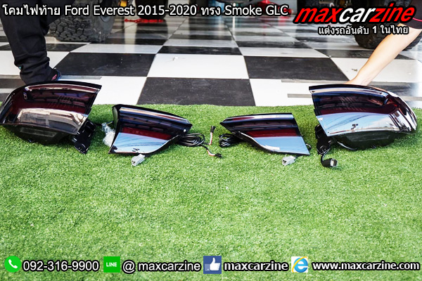 โคมไฟท้าย Ford Everest 2015-2020 ทรง Smoke GLC