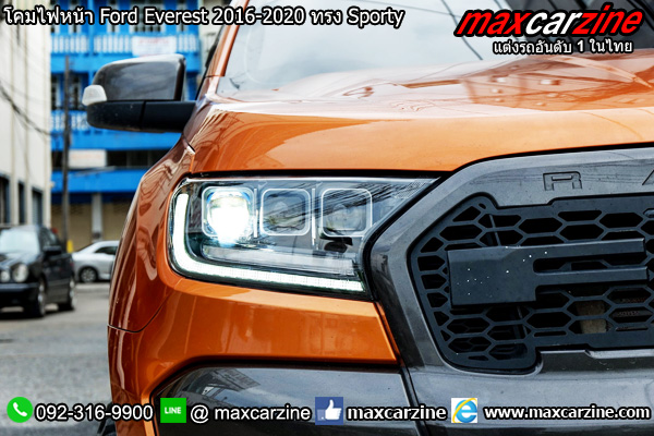 โคมไฟหน้า Ford Everest 2016-2020 ทรง Sporty