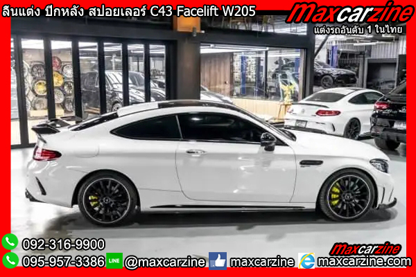 ลิ้นแต่ง ปีกหลัง สปอยเลอร์ C43 Facelift W205 Benz C Class