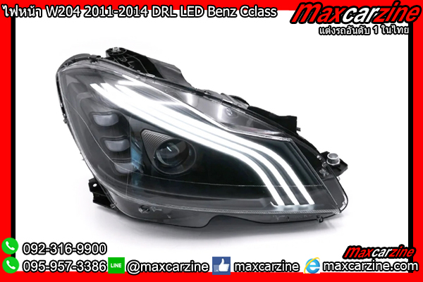 ไฟหน้า W204 2011-2014 DRL LED Benz Cclass ไฟหน้า W204 2011-2014 DRL LED Benz Cclass