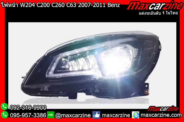 ไฟหน้า W204 2011-2014 DRL LED Benz Cclass ไฟหน้า W204 2011-2014 DRL LED Benz Cclass